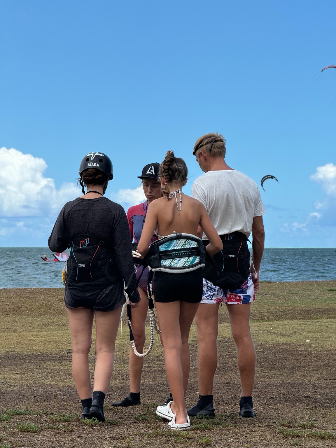 Kitesurfer in the turquoise lagoon