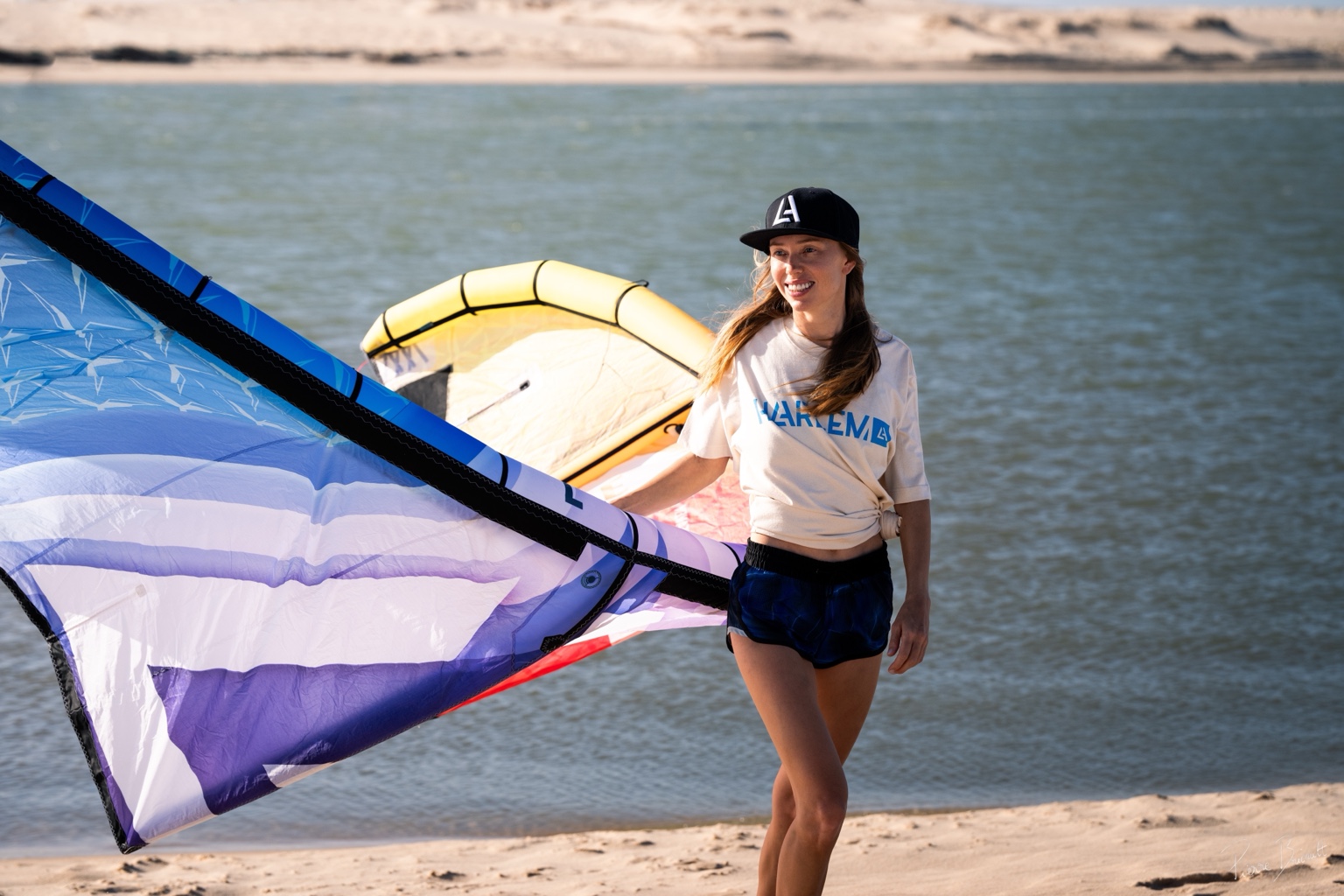 Wide view of the Le Morne kite spot